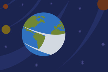 Planet earth wearing a face mask. A concept when viral pandemic spreading globally