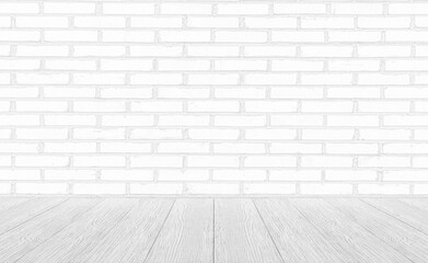 Modern bright interior. Studio empty white wall background.