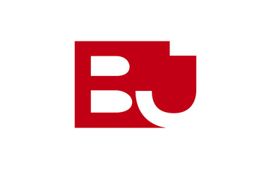 BJ or JB Letter Initial Logo Design, Vector Template
