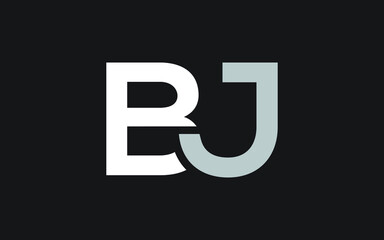 BJ or JB Letter Initial Logo Design, Vector Template