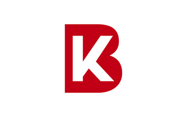 BK or KB Letter Initial Logo Design, Vector Template