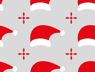 Santa hat, seamless texture for the design of wrapping paper.