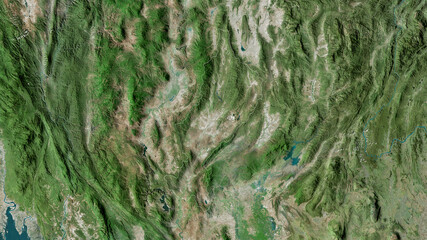 Lampang, Thailand - outlined. Satellite