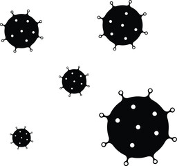 Coronavirus infographic design elements on white background. Isolated corona virus flat icon set with Covid19 silhouette