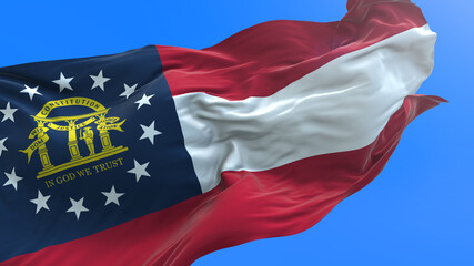 3D American USA realistic waving flag background