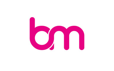bm or mb Letter Initial Logo Design, Vector Template