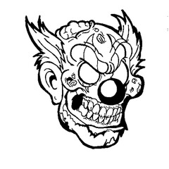 Zombie Clown Graffiti Vector