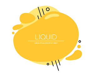 Abstract liquid shapes of various colors. Modern vector banner template. Background for poster, flyer, presentation or for logo design.