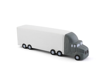 Long truck with a trailer isolated on white background with clipping path