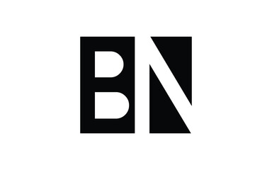 BN or NB Letter Initial Logo Design, Vector Template