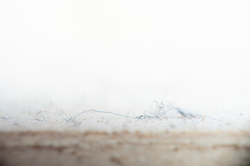 Light background with domestic dust at high magnification in soft focus