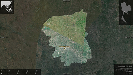 Nakhon Pathom, Thailand - composition. Satellite