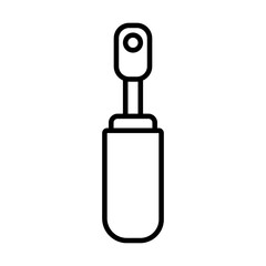 tooth brush line style icon