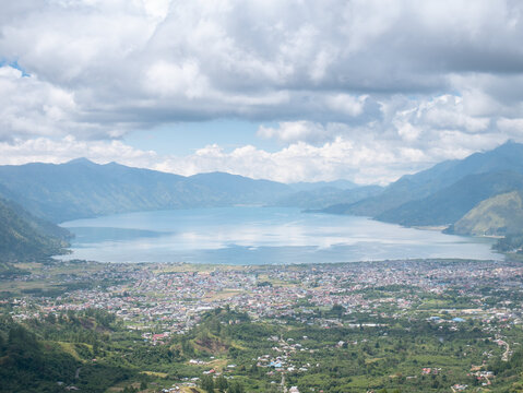 View From Top of the Hill Facing Lake. Located in Pantan Terong Takengon, Aceh Tengah, Indonesia