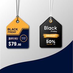 price tag black friday banner template vector illustration 