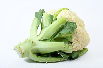 Vegetables: Cauliflower Isolated on White Background