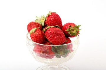 Bowl with bunch of strawberries