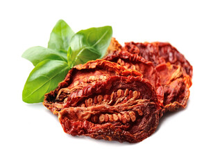 Obraz premium Dried tomatoes with basil