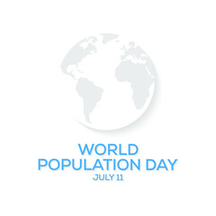 World Population day is an annual event, observed on July 11 every year, which seeks to raise awareness of global population issues, Vector illustration.