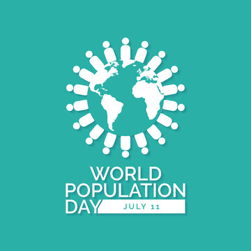 World Population day is an annual event, observed on July 11 every year, which seeks to raise awareness of global population issues, Vector illustration.