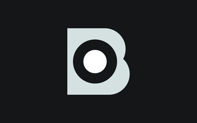 BO or OB Letter Initial Logo Design, Vector Template