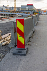 Vertical Panel Barrier Construction Site