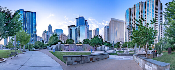 charlotte north carolina uptown early morning