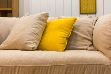 Sofa Mustard Pillow Home