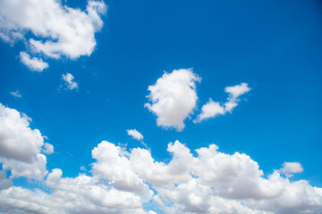 Naklejka na ściany i meble blue sky with cloud in bright morning and beautiful.