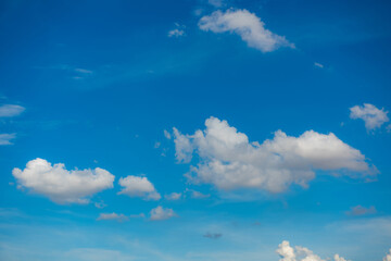 Naklejka na ściany i meble blue sky with cloud in bright morning and beautiful.