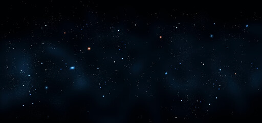 Nebula and shining stars in night sky banner  - Space background.