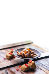 Tahu gejrot isolated in white background