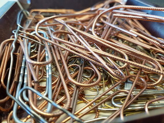 close up of paper clips