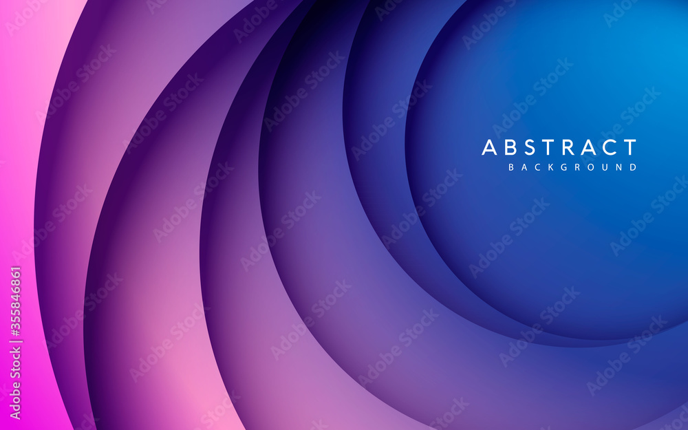 Poster gradient background. abstract circle papercut smooth color composition.