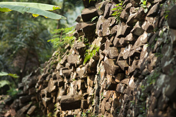 The composition of solid rock