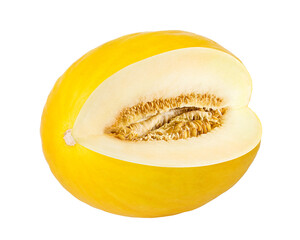 Melon isolated on white background with clipping path