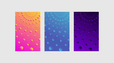 Pattern background with geometric texture of the circles and colored gradients.
