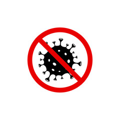 Stop the coronavirus. The epidemic of coronavirus. The risk to human health from coronavirus. Vector icon of coronavirus.