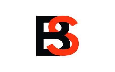 Fototapeta premium BS or SB Letter Initial Logo Design, Vector Template