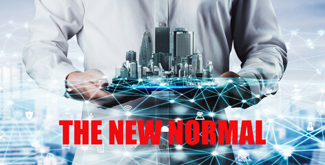 New normal concept effected by COVID 19 coronavirus