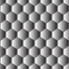 3d hexagon image, metal color seamless pattern background