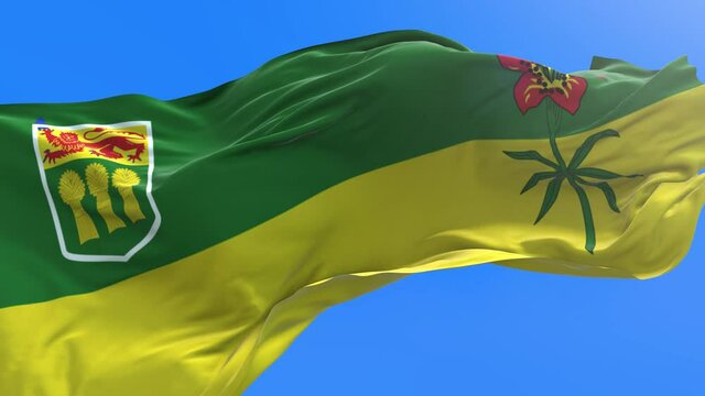3D Canadian realistic waving flag background