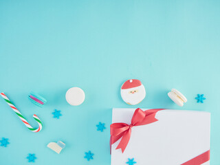 Gifts box and christmas decorations.