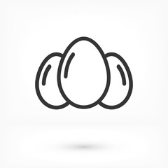 an egg icon vector. lorem ipsum Flat Design JPG