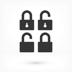 Lock vector icon . lorem ipsum Flat Design JPG