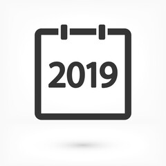 calendar 2019 Icon vector. lorem ipsum Flat Design JPG