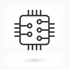 Microchip line icon vector. lorem ipsum Flat Design JPG