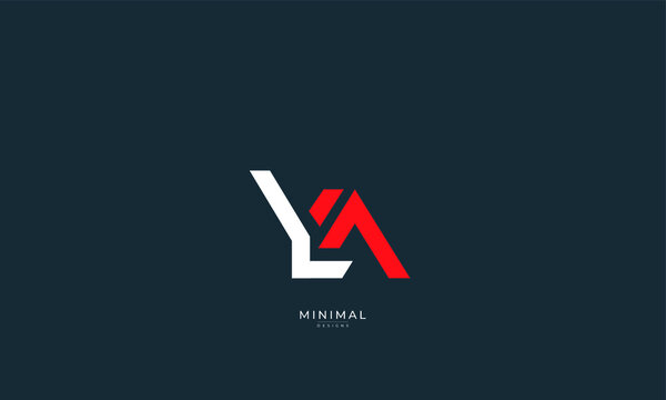 Alphabet letter icon logo YA
