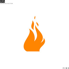 Fire. Abstract icon. Vector illustration