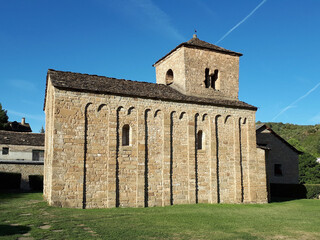 Fototapeta na wymiar First Romanesque Church of San Caprasio 11th Century Santa Cruz de Serón. Huesca. Aragon. Spain.
